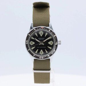 Vintage 37mm Kronatron Diver Style Men's Wristwatch Swiss Made Chrome Plated